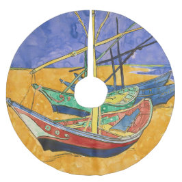 Vincent van Gogh - Vist Boats op het strand Kerstboom Rok