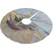 Vincent van Gogh - Vist Boats op het strand Kerstboom Rok (Gekanteld)