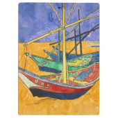 Vincent van Gogh - Vist Boats op het strand Klembord (Achterkant)