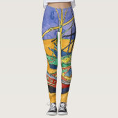 Vincent van Gogh - Vist Boats op het strand Leggings (Voorkant)