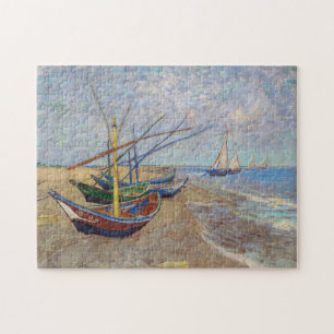 Vincent van Gogh - Vist Boats op het strand Legpuzzel