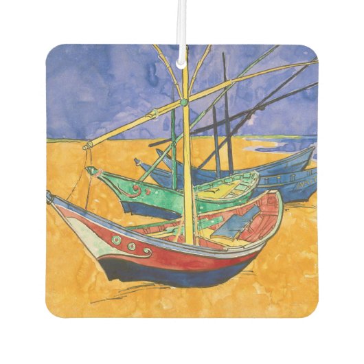 Vincent van Gogh - Vist Boats op het strand Luchtverfrisser (Voorkant)