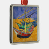 Vincent van Gogh - Vist Boats op het strand Metalen Ornament (Rechts)