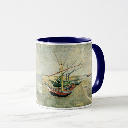 Vincent van Gogh - Vist Boats op het strand Mok (Voorkant rechts)