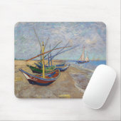 Vincent van Gogh - Vist Boats op het strand Muismat (Met muis)
