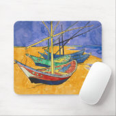 Vincent van Gogh - Vist Boats op het strand Muismat (Met muis)