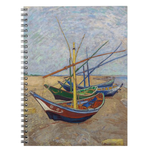 Vincent van Gogh - Vist Boats op het strand Notitieboek (Voorkant)
