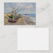 Vincent van Gogh - Vist Boats op het strand Notitiekaartje (Voorkant / Achterkant)