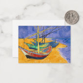Vincent van Gogh - Vist Boats op het strand Notitiekaartje (Voorkant / Achterkant in situ)