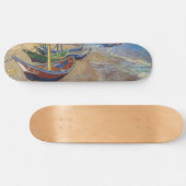 Vincent van Gogh - Vist Boats op het strand Persoonlijk Skateboard (Horizontaal)