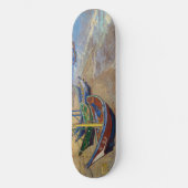 Vincent van Gogh - Vist Boats op het strand Persoonlijk Skateboard (Voorkant)