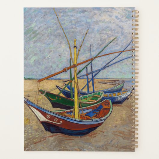 Vincent van Gogh - Vist Boats op het strand Planner (Achterkant)
