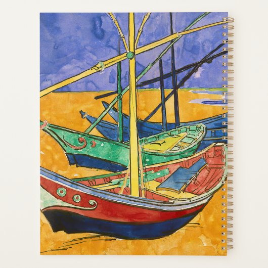 Vincent van Gogh - Vist Boats op het strand Planner (Achterkant)