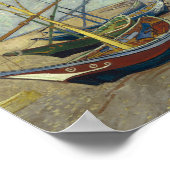 Vincent van Gogh - Vist Boats op het strand Poster (Hoek)