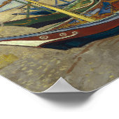 Vincent van Gogh - Vist Boats op het strand Poster (Hoek)