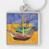 Vincent van Gogh - Vist Boats op het strand Sleutelhanger (Voorkant)