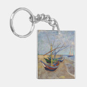 Vincent van Gogh - Vist Boats op het strand Sleutelhanger (Voorkant Links)