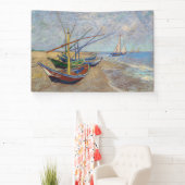 Vincent van Gogh - Vist Boats op het strand Spandoek (Insitu)
