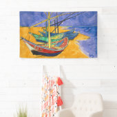 Vincent van Gogh - Vist Boats op het strand Spandoek (Insitu)