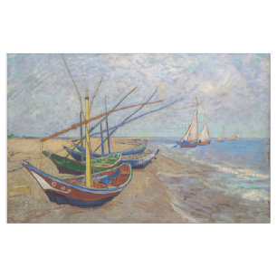 Vincent van Gogh - Vist Boats op het strand Stof