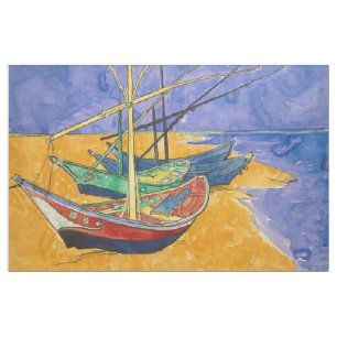 Vincent van Gogh - Vist Boats op het strand Stof