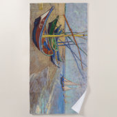 Vincent van Gogh - Vist Boats op het strand Strandlaken (Voorkant)
