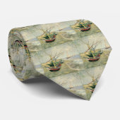 Vincent van Gogh - Vist Boats op het strand Stropdas (Opgerold)