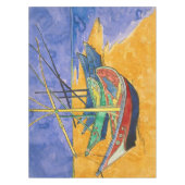 Vincent van Gogh - Vist Boats op het strand Tafelkleed (Voorkant)