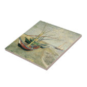 Vincent van Gogh - Vist Boats op het strand Tegeltje (Zijkant)