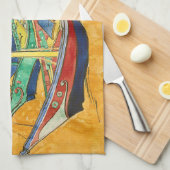 Vincent van Gogh - Vist Boats op het strand Theedoek (Quarter Fold)