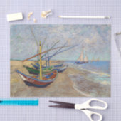 Vincent van Gogh - Vist Boats op het strand Tissuepapier (Craft)