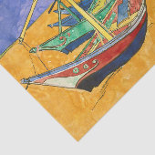 Vincent van Gogh - Vist Boats op het strand Tissuepapier (Detail)