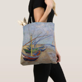 Vincent van Gogh - Vist Boats op het strand Tote Bag (Dichtbij)