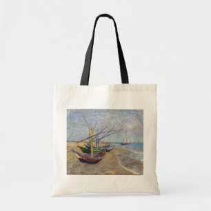 Vincent van Gogh - Vist Boats op het strand Tote Bag