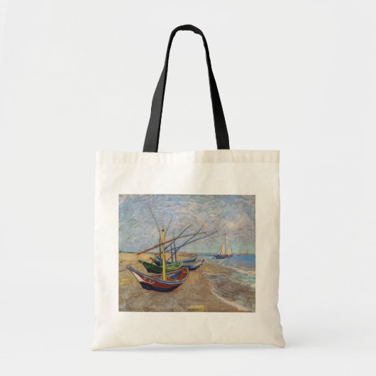 Vincent van Gogh - Vist Boats op het strand Tote Bag (Voorkant)