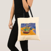 Vincent van Gogh - Vist Boats op het strand Tote Bag (Voorkant (product))