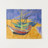 Vincent van Gogh - Vist Boats op het strand Wandkleed (Voorkant (horizontaal))