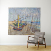 Vincent van Gogh - Vist Boats op het strand Wandkleed (In Situ (horizontaal))