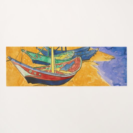 Vincent van Gogh - Vist Boats op het strand Yogamat (Achterkant (horizontaal))