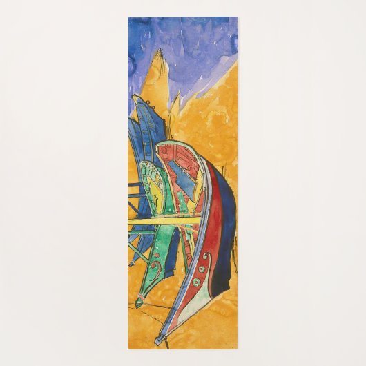 Vincent van Gogh - Vist Boats op het strand Yogamat (Achterkant)