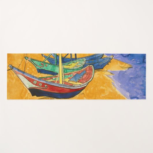 Vincent van Gogh - Vist Boats op het strand Yogamat (Voorkant (horizontaal))