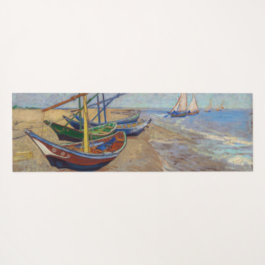 Vincent van Gogh - Vist Boats op het strand Yogamat (Achterkant (horizontaal))