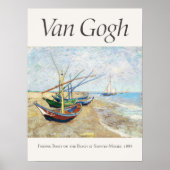 Vincent van Gogh Vist boten op het strand Kunst Poster (Voorkant)