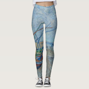 Vincent Van Gogh - Vist boten op het strand Leggings