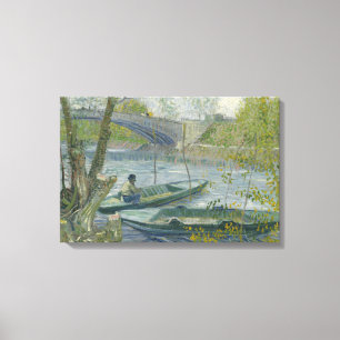 Vincent van Gogh - Vist in de lente, de Pont de Canvas Afdruk