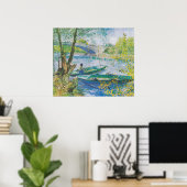 Vincent van Gogh Vist in de lente, de Pont Poster (Thuiskantoor)