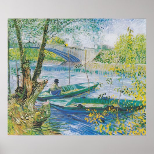 Vincent van Gogh Vist in de lente, de Pont Poster (Voorkant)