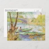 Vincent van Gogh Vist in het voorjaar, Pont de Cli Briefkaart (Voorkant / Achterkant)