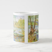 Vincent van Gogh Vist in het voorjaar, Pont de Cli Grote Koffiekop (Voorkant)