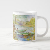 Vincent van Gogh Vist in het voorjaar, Pont de Cli Grote Koffiekop (Rechts)